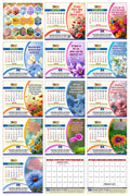 Table Calendar with Daily Planner 6x6 - English